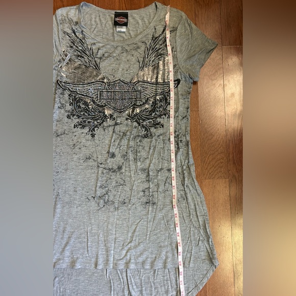 Harley Davidson rhinestone t-shirt dress. Size small - Picture 6 of 7